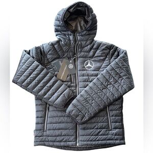 Brand New Mercedes Benz Quilted Jacket w/ Hood